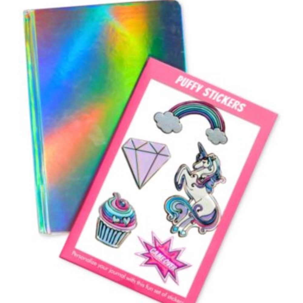 Celebrate Shop Holographic Journal With Stickers